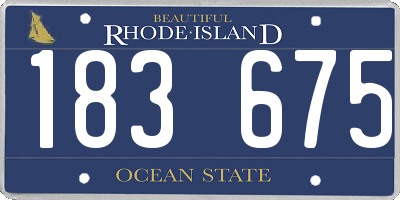 RI license plate 183675