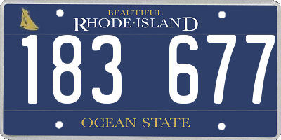 RI license plate 183677