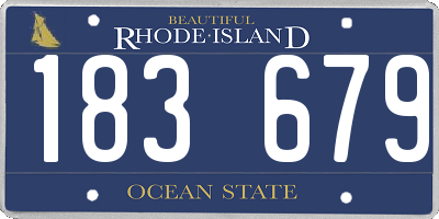 RI license plate 183679
