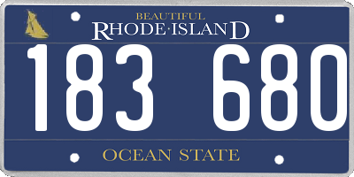 RI license plate 183680
