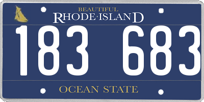 RI license plate 183683