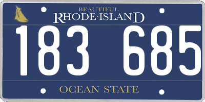 RI license plate 183685