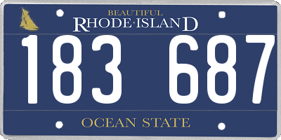 RI license plate 183687