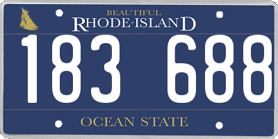 RI license plate 183688