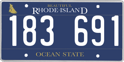 RI license plate 183691