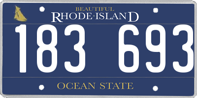 RI license plate 183693