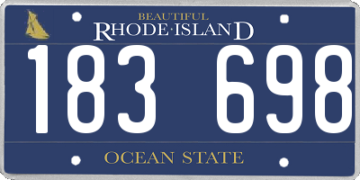 RI license plate 183698