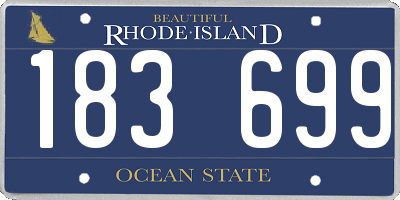 RI license plate 183699