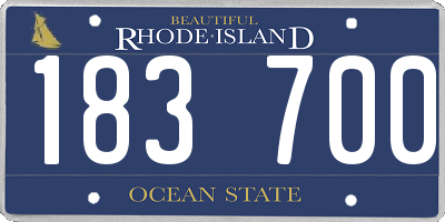 RI license plate 183700