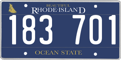 RI license plate 183701