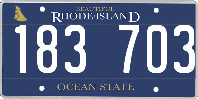 RI license plate 183703