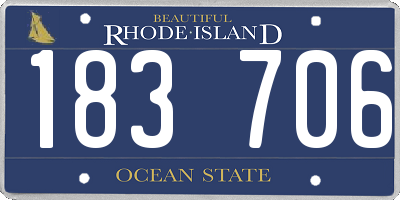 RI license plate 183706