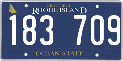 RI license plate 183709