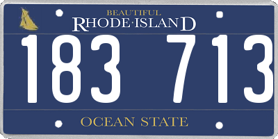 RI license plate 183713