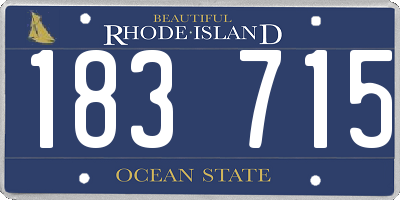 RI license plate 183715