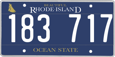 RI license plate 183717