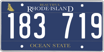 RI license plate 183719