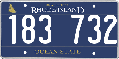 RI license plate 183732