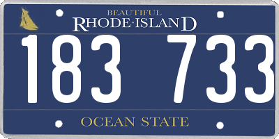 RI license plate 183733