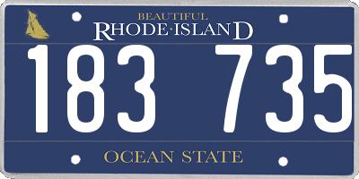 RI license plate 183735