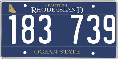 RI license plate 183739