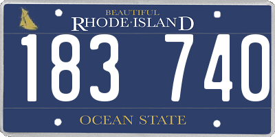 RI license plate 183740