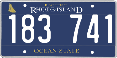 RI license plate 183741