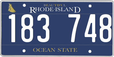 RI license plate 183748