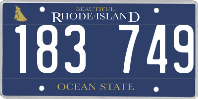 RI license plate 183749