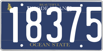 RI license plate 18375