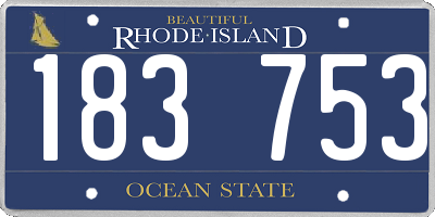 RI license plate 183753