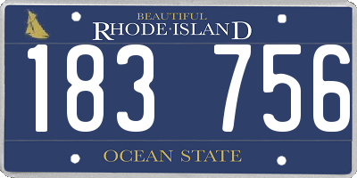 RI license plate 183756