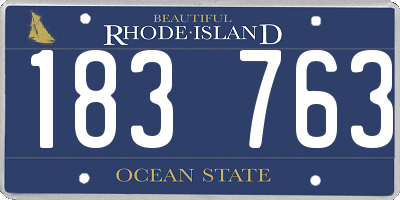 RI license plate 183763