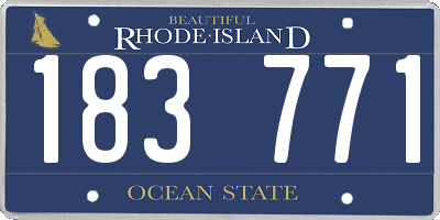 RI license plate 183771
