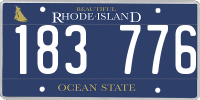 RI license plate 183776