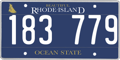 RI license plate 183779
