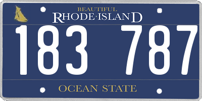 RI license plate 183787