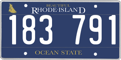 RI license plate 183791