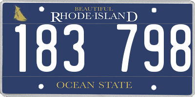 RI license plate 183798