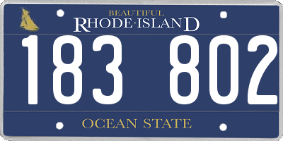 RI license plate 183802