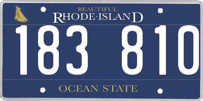 RI license plate 183810