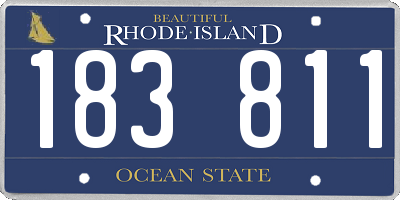 RI license plate 183811