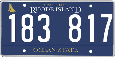 RI license plate 183817