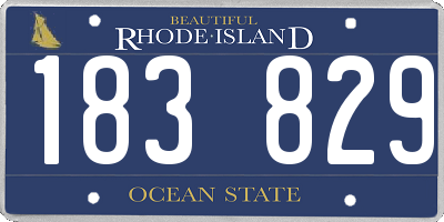 RI license plate 183829
