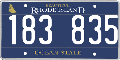 RI license plate 183835