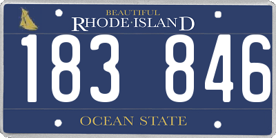 RI license plate 183846