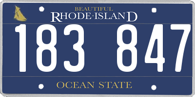RI license plate 183847