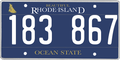 RI license plate 183867