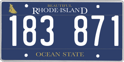 RI license plate 183871