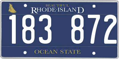 RI license plate 183872